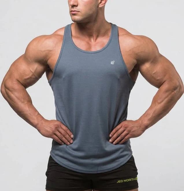 Fast-Dry Bodybuilding Workout Stringer - Silver