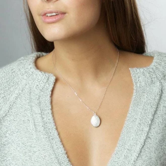 Dainty Sterling Silver Locket Necklace