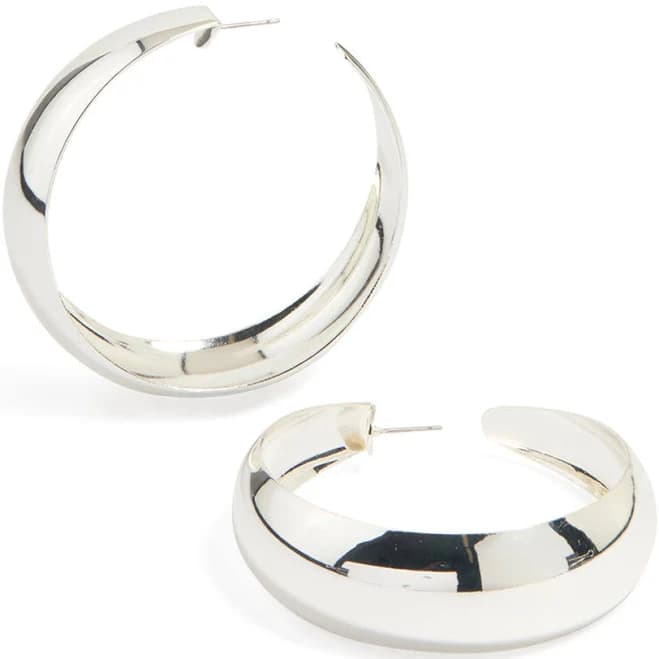 Lovisa Silver Thin Hoop Earrings