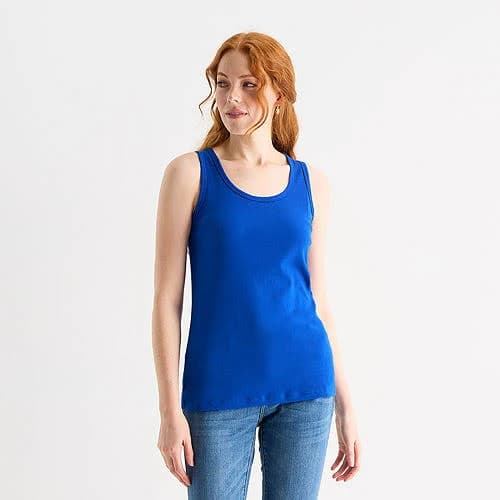 St. John's Bay Women's Scoop Neck Sleeveless Tank Top