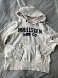 Vintage Hollister Hoodie Women Small Y2K Logo Distressed Sweatshirt Pullover