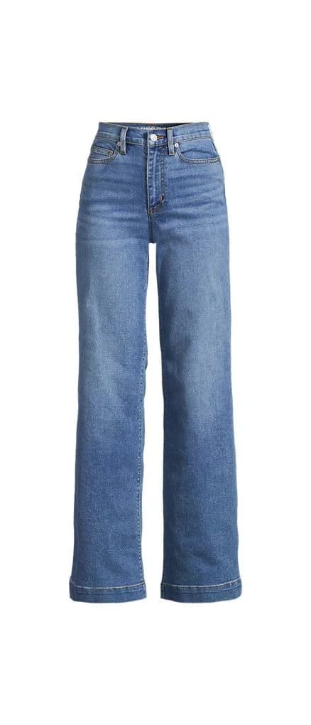 Lands' End Women's High-Rise Wide Leg Jeans