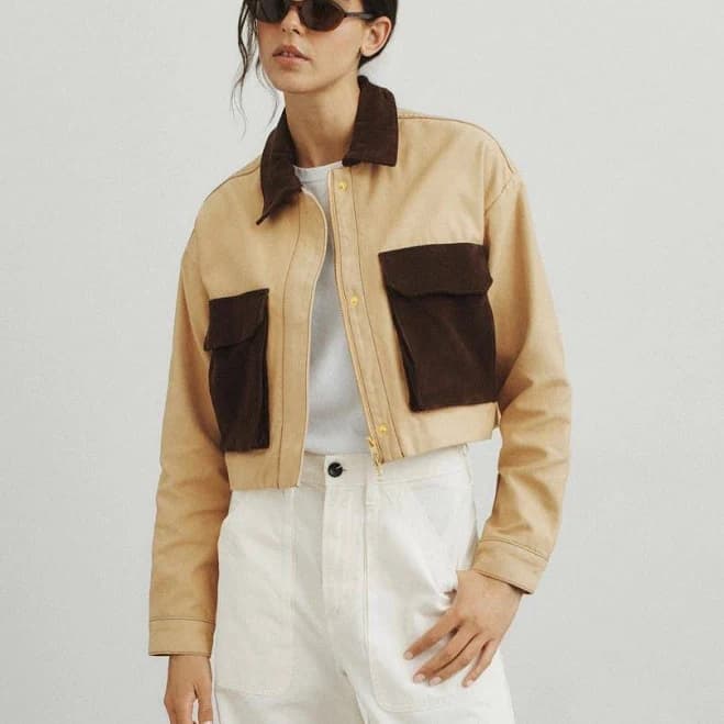 Hudson - Brown Cropped Chore Jacket