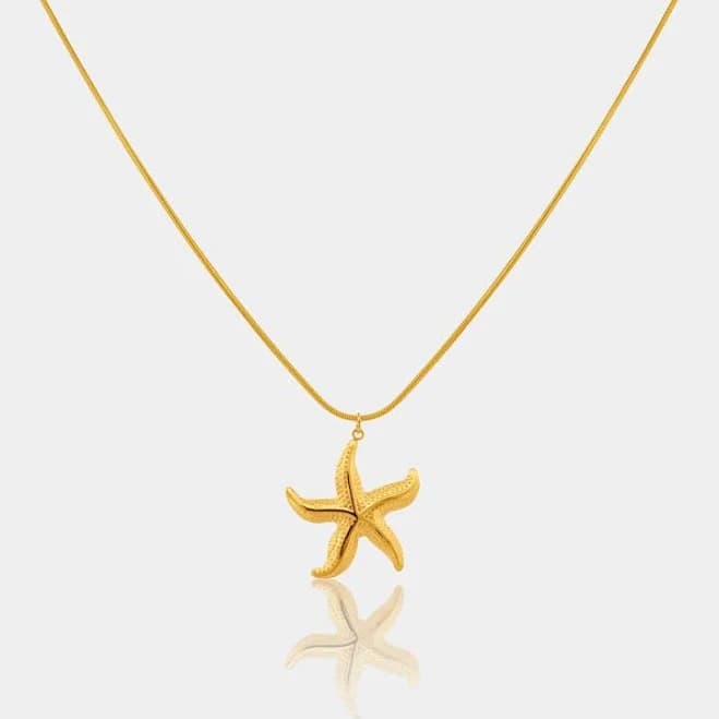 14K Gold Filled Starfish Snake Chain Necklace