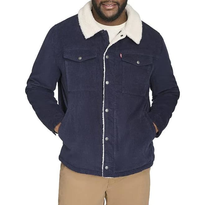 Levi's Men's Sherpa-Lined Corduroy Trucker Jacket