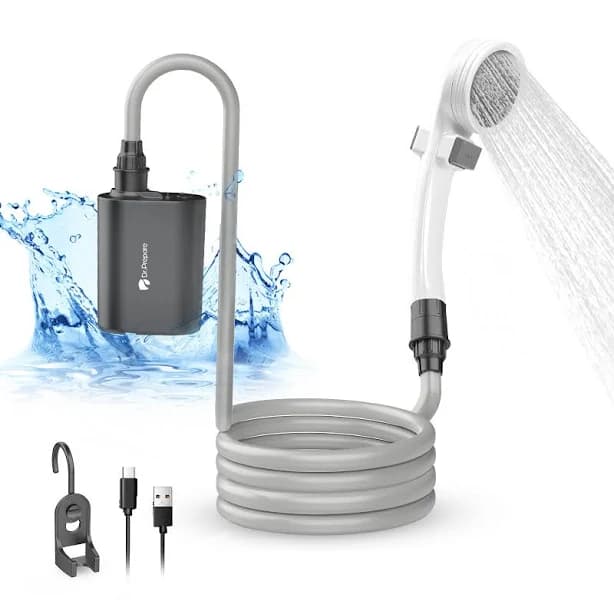 8000mAh Portable Shower Pump