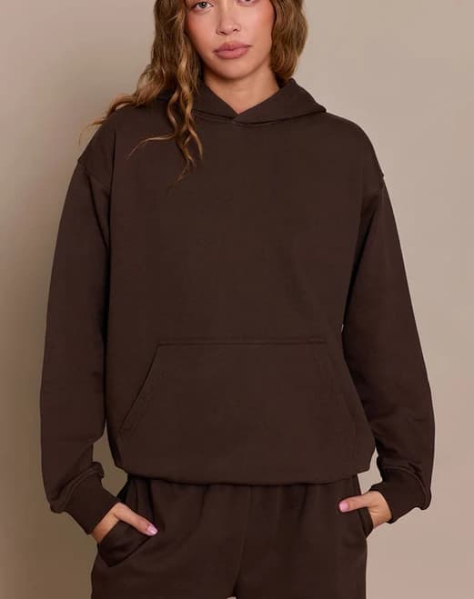 PrettyLittleThing Women's 440 GSM Heavyweight Cotton Loopback Hoodie