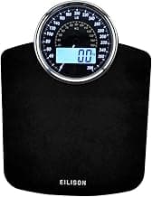 EILISON Highly Advance 2-in-1 Digital & Analog Weighing Scale for Body Weight-400lbs, 4 High Precison GX Sensor Accurate, Thick Tempered Glass, Extra Large Display (Black)