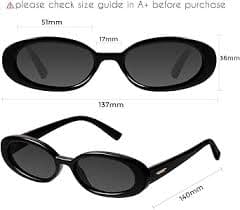 Amazon.com: mosanana Retro Oval Sunglasses for Women 90s Small Trendy Fashion Vintage Narrow Tiny Cute Skinny Sun Glasses for Small Face Black MS52360 : Clothing, Shoes & Jewelry