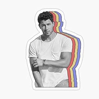 Nick Jonas Layered Sticker Graphic - Die Cut Sticker, High Resolution Top Grade Vinyl
