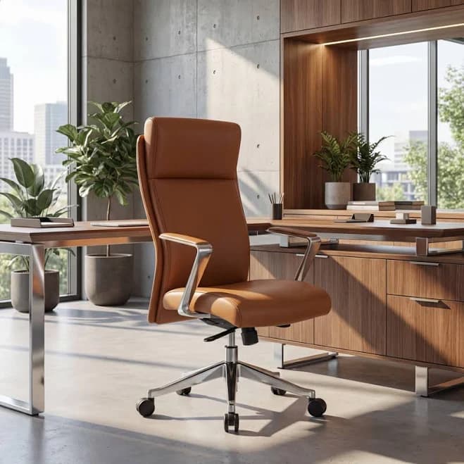 zuri furniture Draper Modern Fully Reclining Adjustable Executive Office Chair Soft