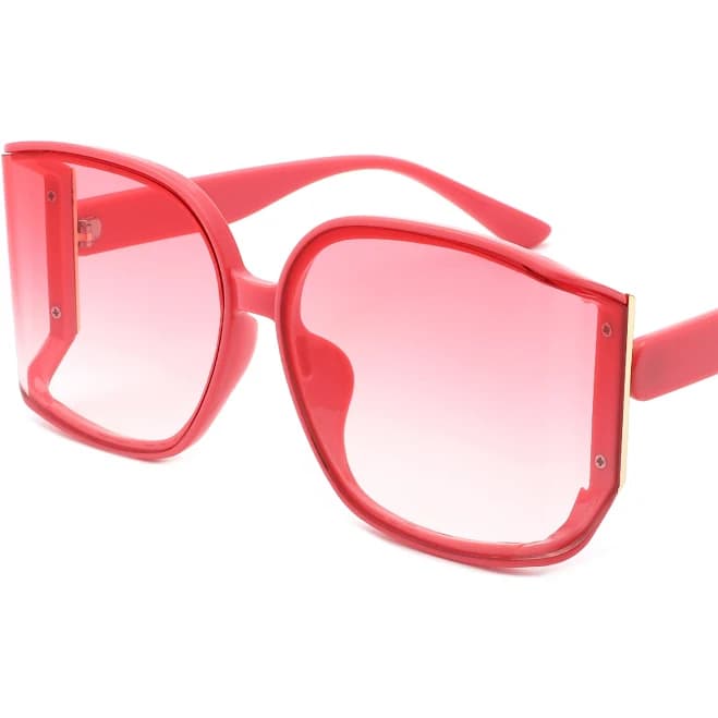 Oversized Butterfly Square Curved Sunglasses
