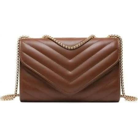 Women's Lohol Small Quilted Crossbody Bags Stylish Designer Evening Bag Clutch Purses and Handbags with Chain Shoulder Strap