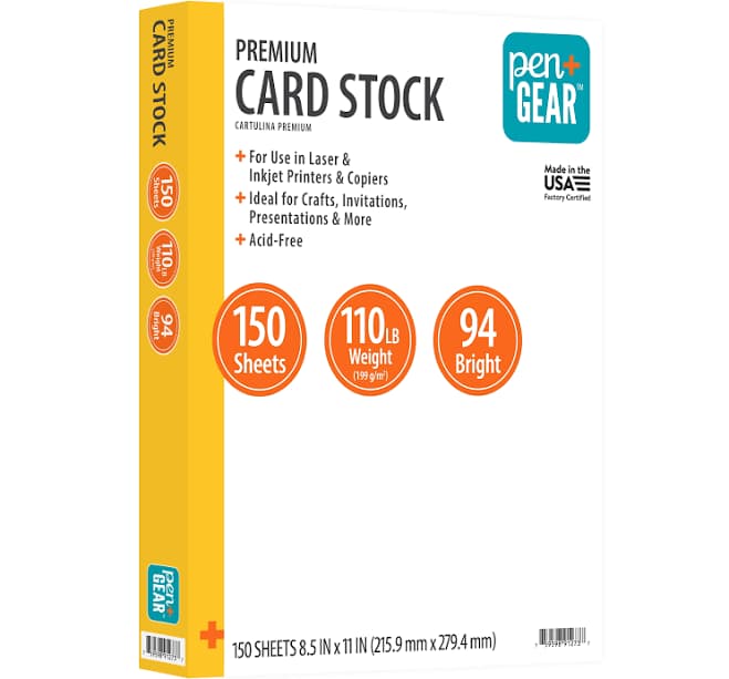 Pen+Gear Premium White Index Card Stock