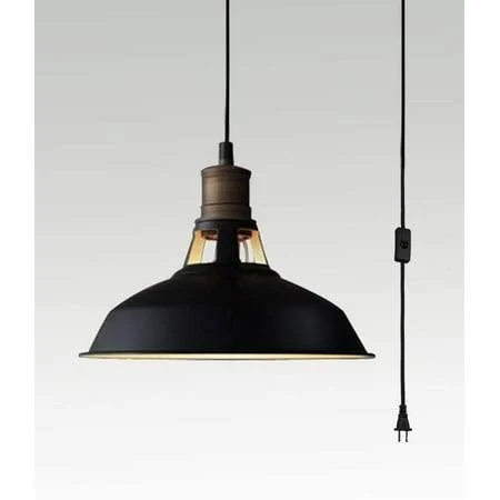 Claxy Industrial Plug-in Barn Pendant Light