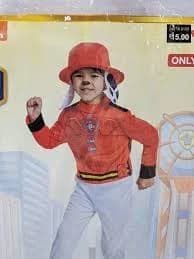 Paw Patrol Marshall Fireman Costume Boys Toddler 2T Red Jumpsuit Mask New