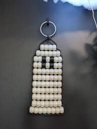 Handmade Jumbo 90s Ghost Bead Keychain – The Puzzled Cartographer
