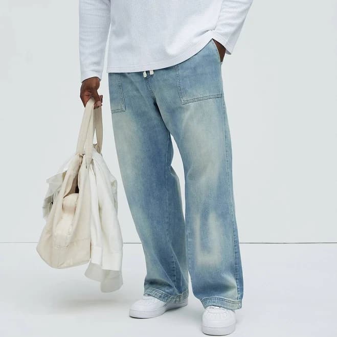 Fashion Nova Men's Tahir Relaxed Straight Jeans