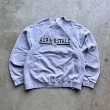 Vintage 90's Aeropostale Gray Logo Crewneck Sweatshirt