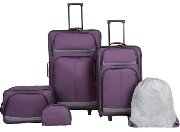 Protege 5-Piece Purple Luggage Set