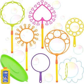JOYIN Bubble Wand Set with 16oz Bubble Solution