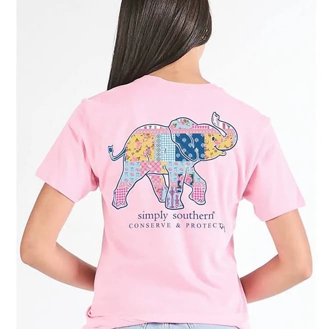 Simply Southern Women's Elephant Short Sleeve T-Shirt