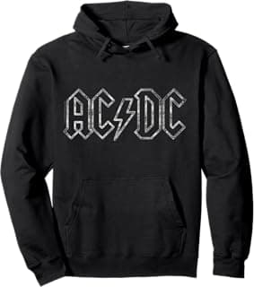 Official AC/DC Jagged Logo Black Classic Rock Band Music Pullover Hoodie