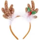 Sequined Reindeer Antler Headband