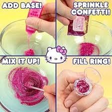 Amazon.com: Horizon Group USA Sanrio Hello Kitty and Friends Shimmer Lip Gloss Making Kit, Makes 5 Hello Kitty Glitter Lip Gloss Rings, DIY Hello Kitty Lip Gloss Kit, Great Birthday Gift for