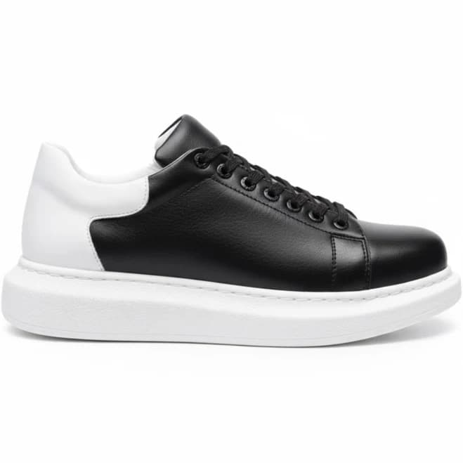 Platform Oversized Men's Black Casual Fashion Sneakers | Pluto X Midnight Black