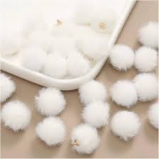 Pmnzdy Pack of 100 16 mm Faux Fur Pom Poms Ball Fur Pompom Plush Balls with