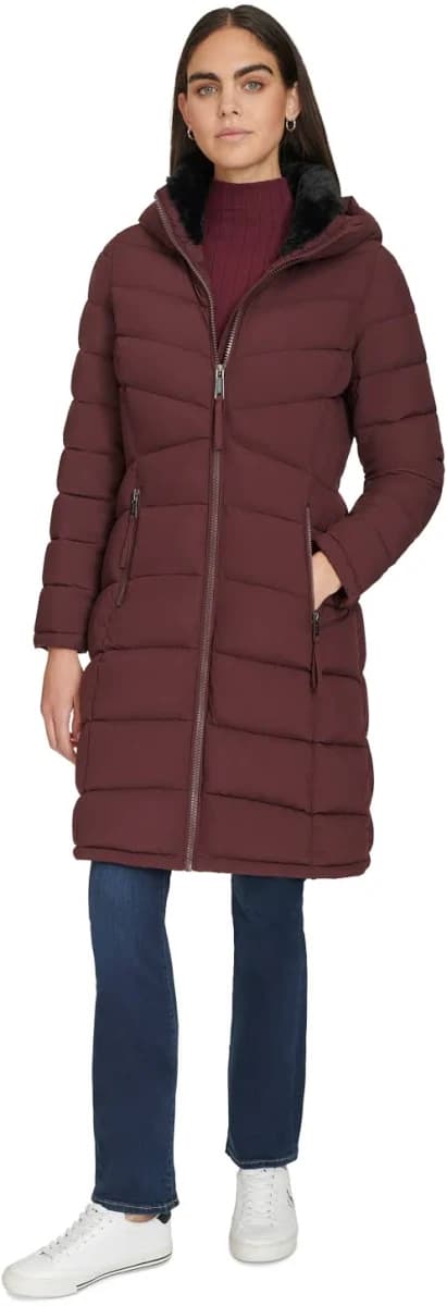 Calvin Klein Women's Hooded Puffer Coat