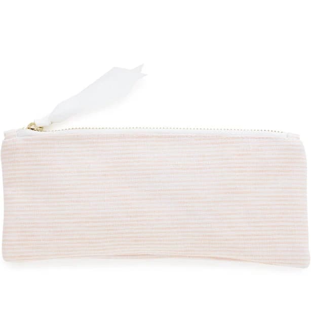 Sugar Paper Pink Pinstripe Pencil Pouch