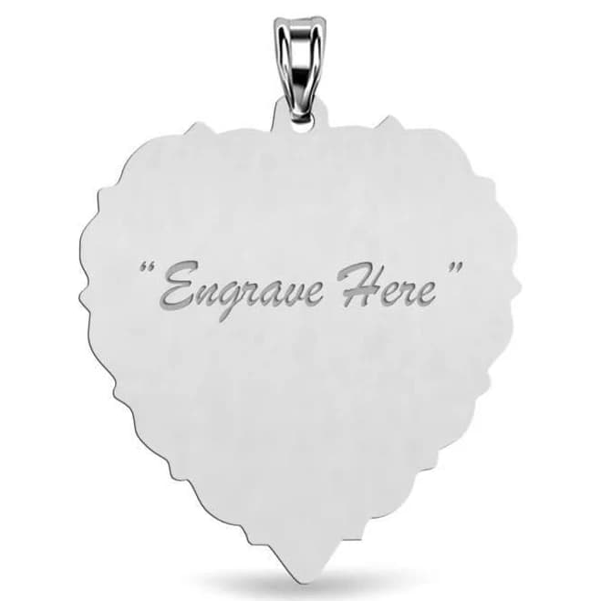Sterling Silver Scalloped Heart Pendant
