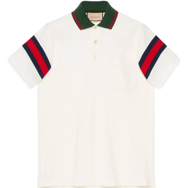 Gucci Men's Striped Cotton-Piqué Polo Shirts
