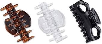 Amazon.com : Scunci 2-Loop Jaw Clips, 6-CM Assorted Colors, 3-Count per Pack (1-Pack) : Hair Clips : Beauty & Personal Care