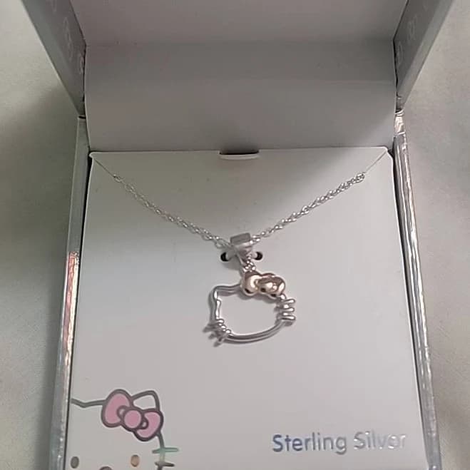 Hello Kitty Silhouette Sterling Silver Necklace