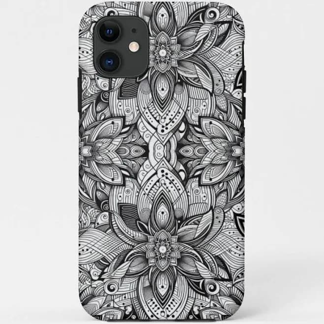 Black and White Patterned Phone Case