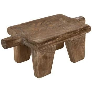 Distressed Wood Pillar Candle Holder