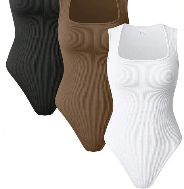 Women's Sleeveless Square Stretch Bodysuit