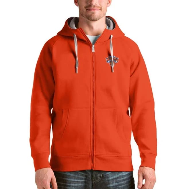 Antigua Men's New York Knicks Victory Full-Zip Hoodie