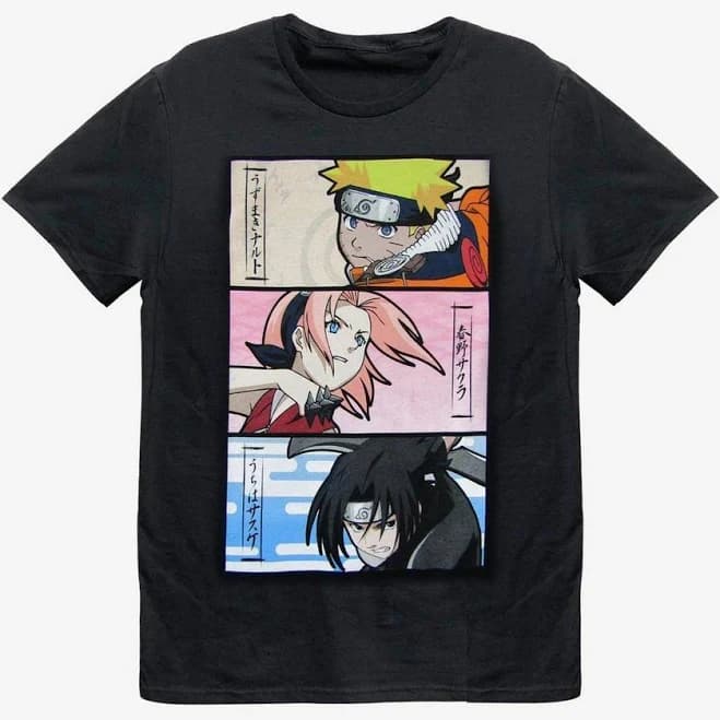 Naruto Team 7 Panels Graphic T-Shirt