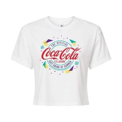 Coca-Cola Women's 90's Retro Original Logo Cropped T-Shirt
