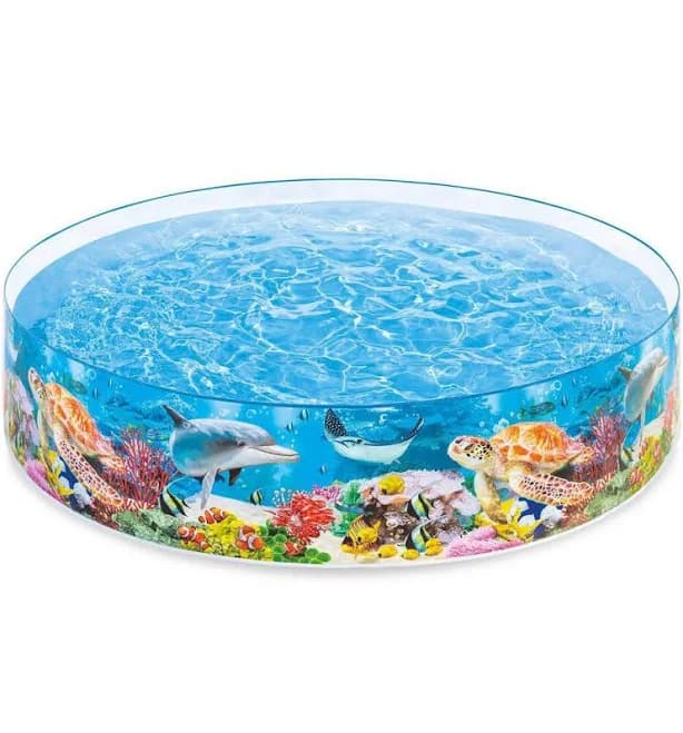 Intex Deep Sea Blue 8 ft. x 18 in. Snapset Instant Above Ground Round Swimming