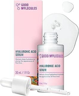 Good Molecules Hyaluronic Acid Serum - 1% Hyaluronic Acid Non-greasy Ultra Hydrating Serum, Facial Moisturizer for Plumper Skin, Skin Care for Face