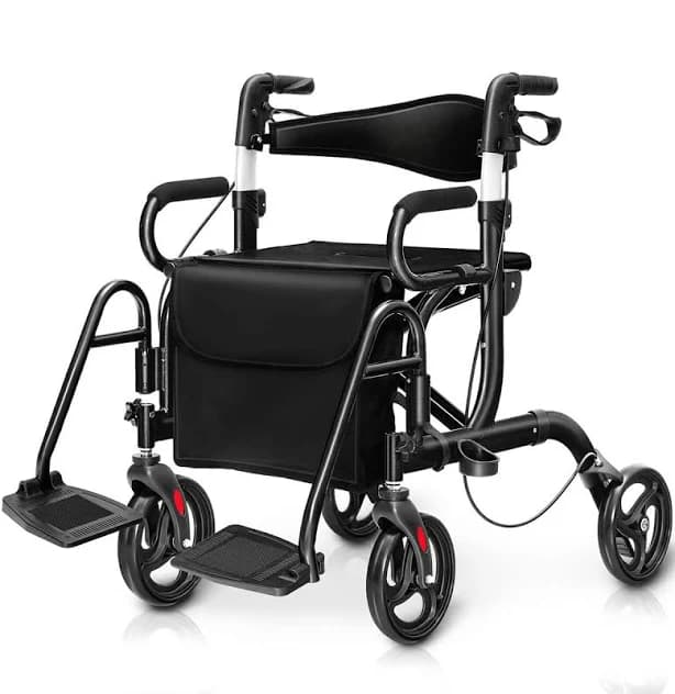 Slickblue Adjustable Height Rollator Walker
