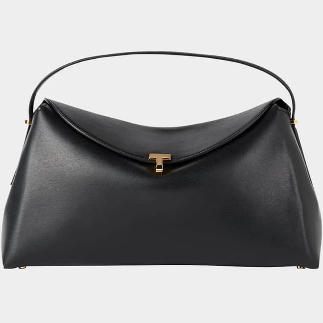 Toteme T-Lock Leather Top Handle Bag