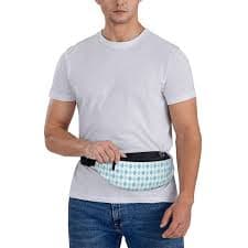 Blue and White Squares Fanny Packs Waist Bag Crossbody Bags for Women Men - Walmart.com