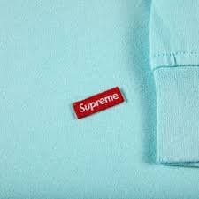 Buy Supreme Small Box Long-Sleeve Tee 'Cyan' - FW21KN31 CYAN | GOAT