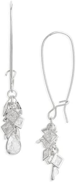Nordstrom Shaky Cubic Zirconia Cluster Drop Earrings